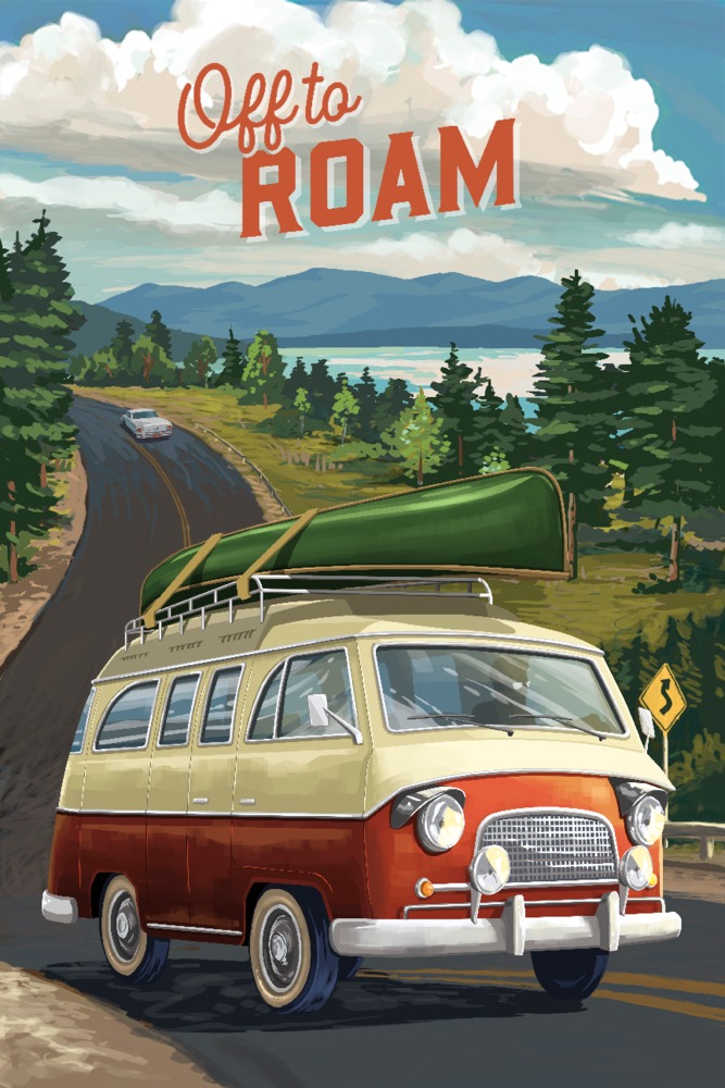 Camper Van, Off To Roam Travel Jigsaw Puzzle