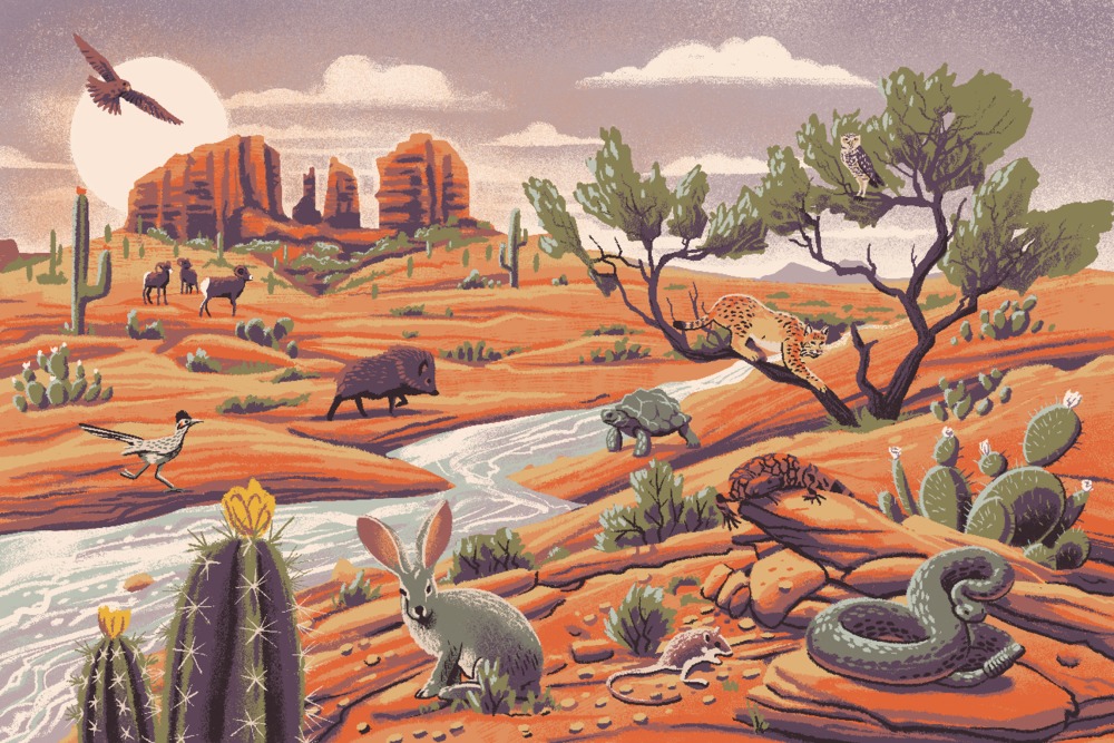 Utopia Series - Desert Landscape Animals Jigsaw Puzzle