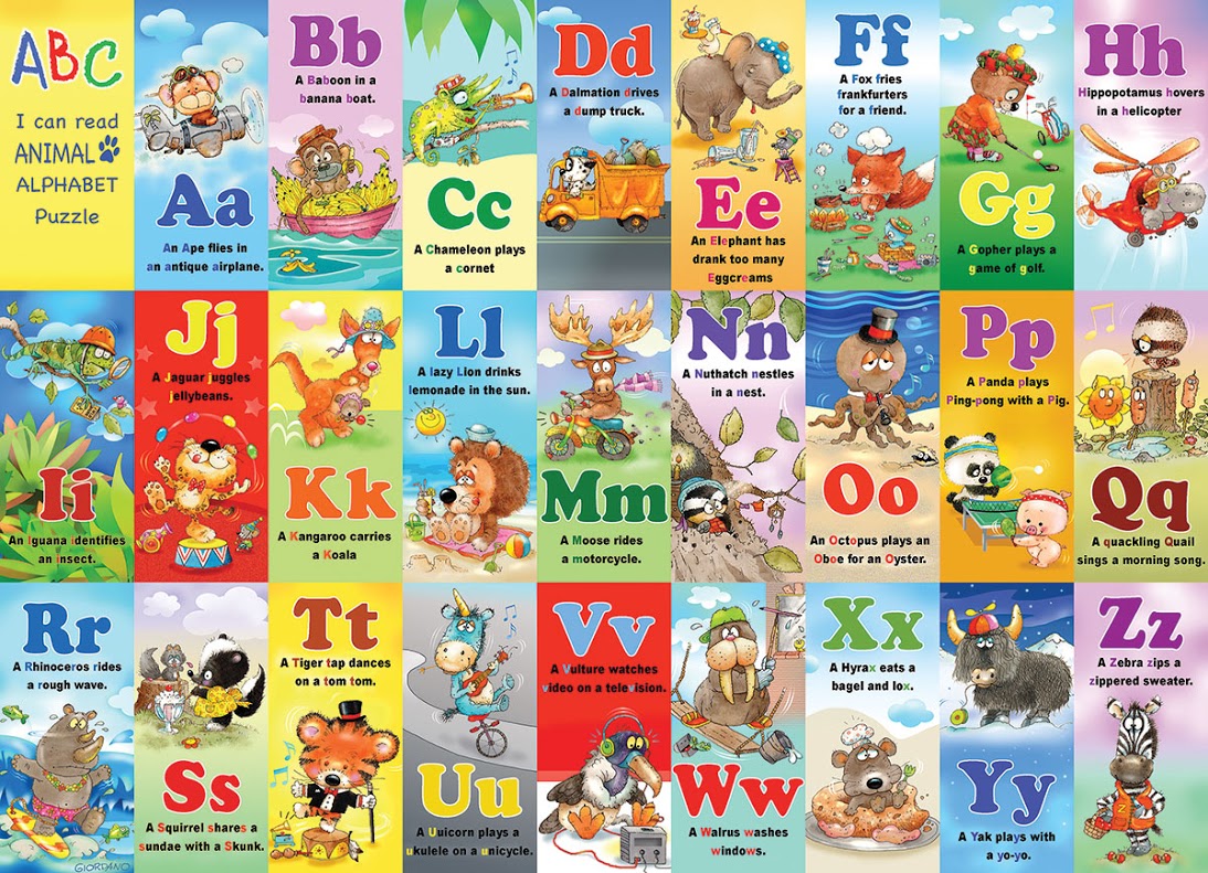 kids alphabet with animal sounds