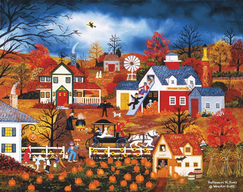 Halloween Hijinks - 1000, 1000 Pieces, Wooster Scott Gifts | Puzzle ...