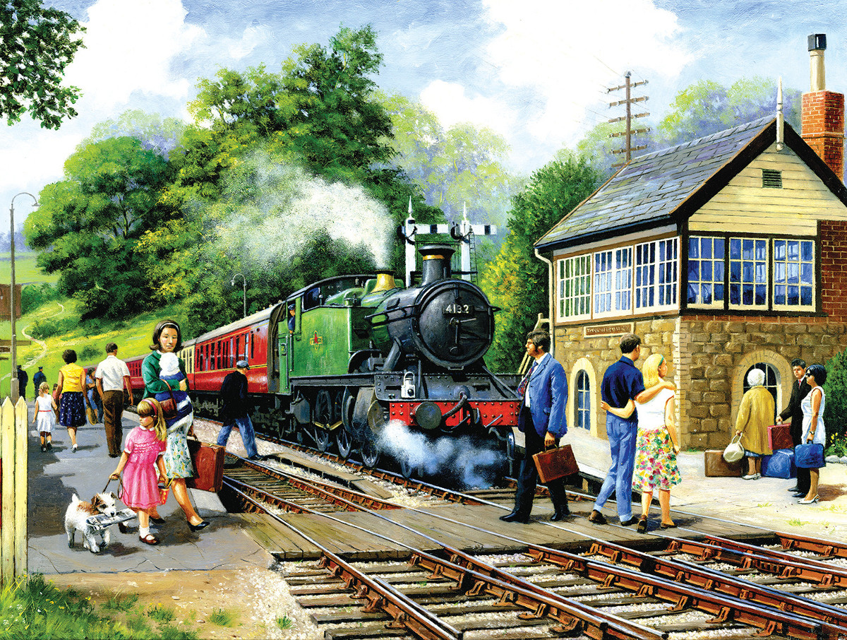 Country Stop - Scratch and Dent Train Jigsaw Puzzle