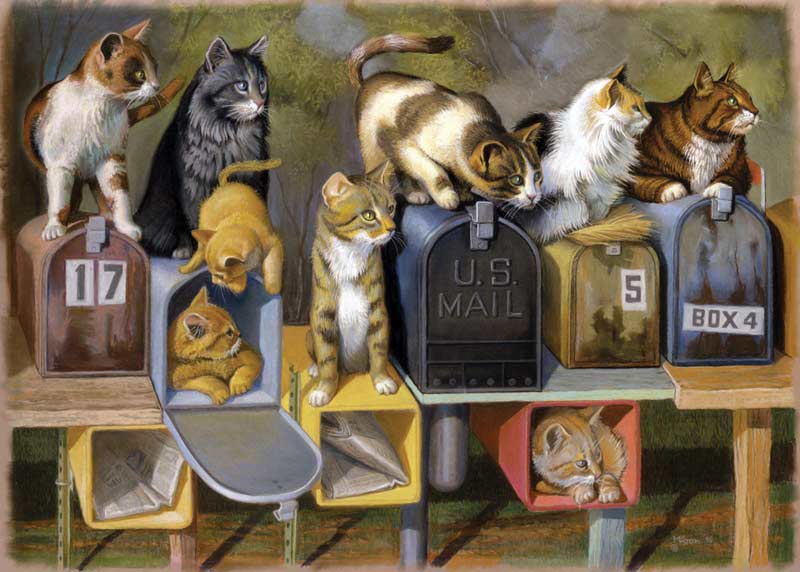 Cat's Got Mail Cats Jigsaw Puzzle