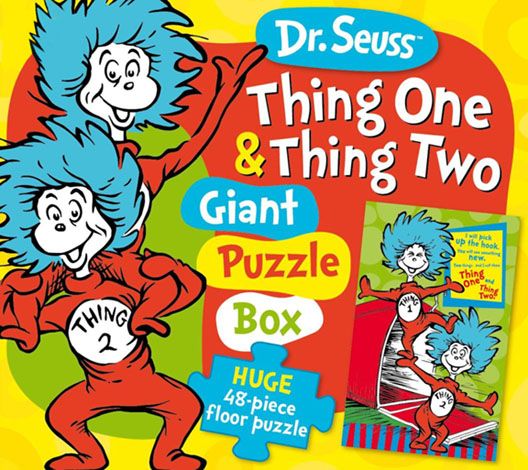 Dr. Seuss - Things 1 & 2 Floor Puzzle, 48 Pieces, World Publications ...