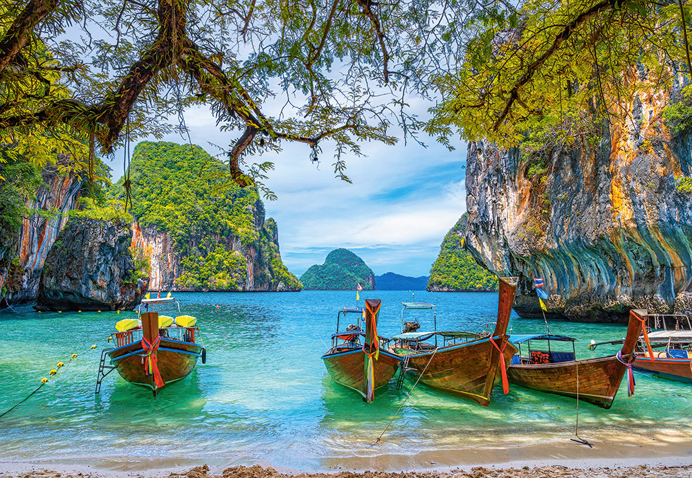 Beautiful Bay in Thailand Boat Jigsaw Puzzle