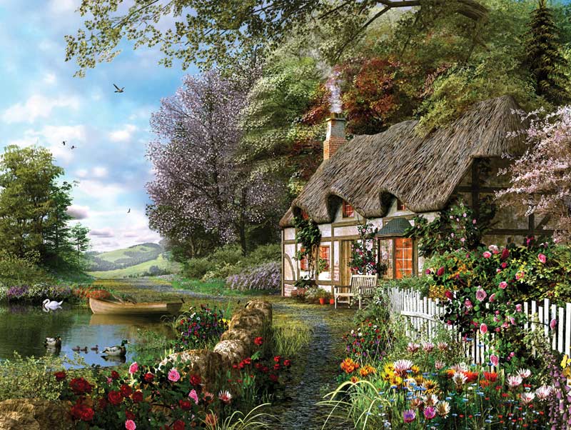 Country Cottage - Scratch and Dent Countryside Jigsaw Puzzle