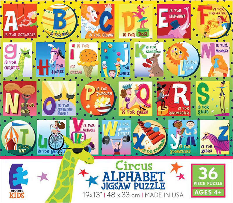 Alphabet - Circus, 36 Pieces, Ceaco | Puzzle Warehouse