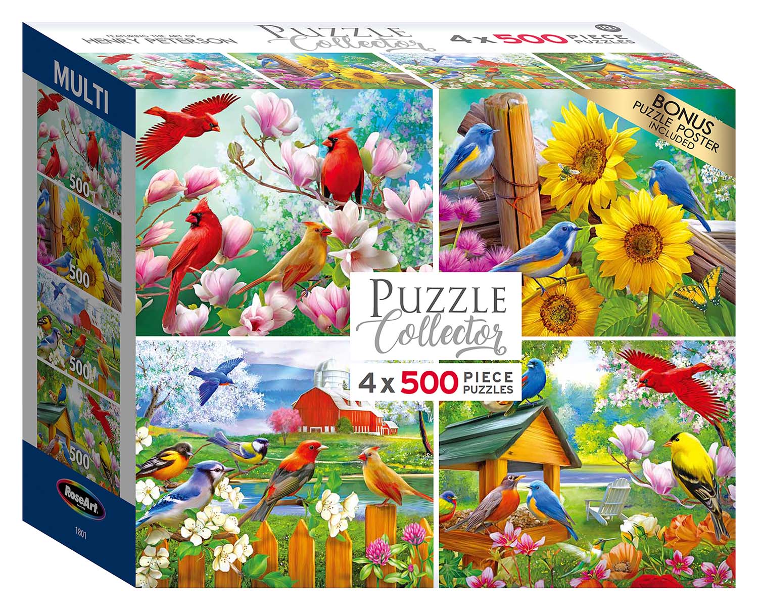 Puzzle Collector - 4 In1 - Songbirds Birds Jigsaw Puzzle