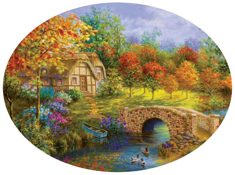 Beautiful Autumn - Scratch and Dent Countryside Shaped Puzzle