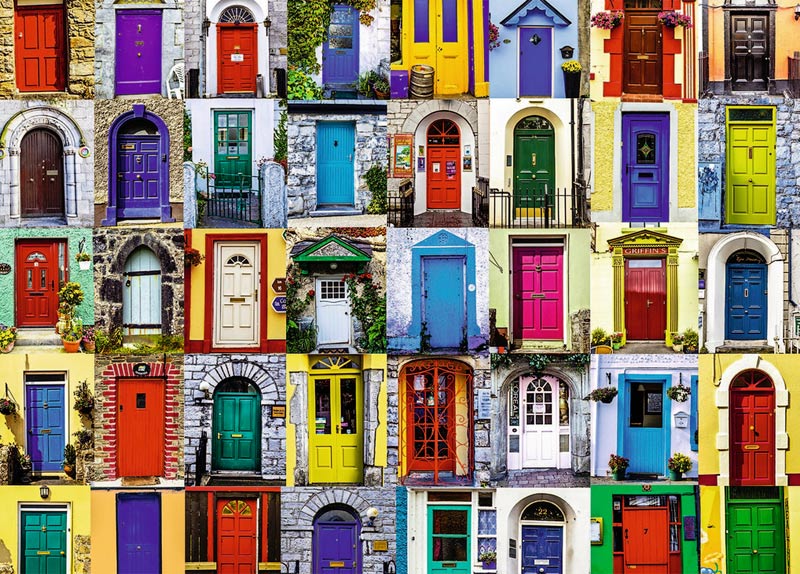 Doors of the World - Scratch and Dent Collage Jigsaw Puzzle