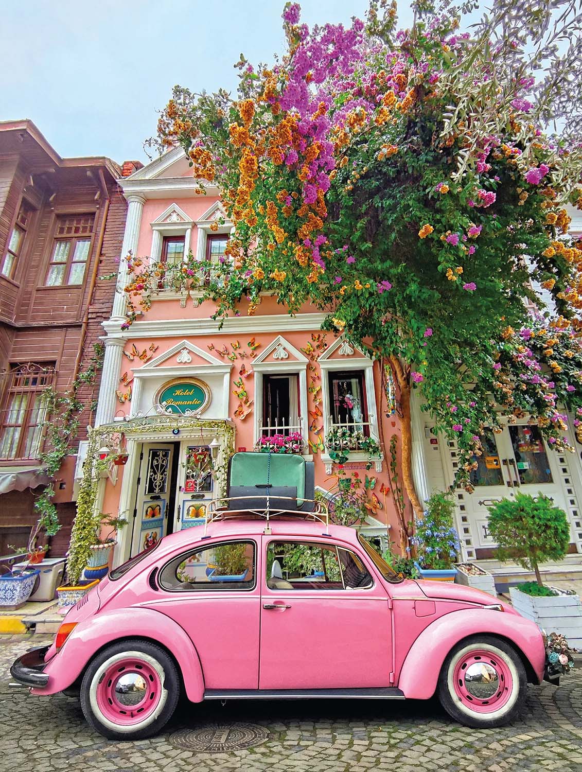 Scenic Photography - Boulevard In Bloom Car Jigsaw Puzzle
