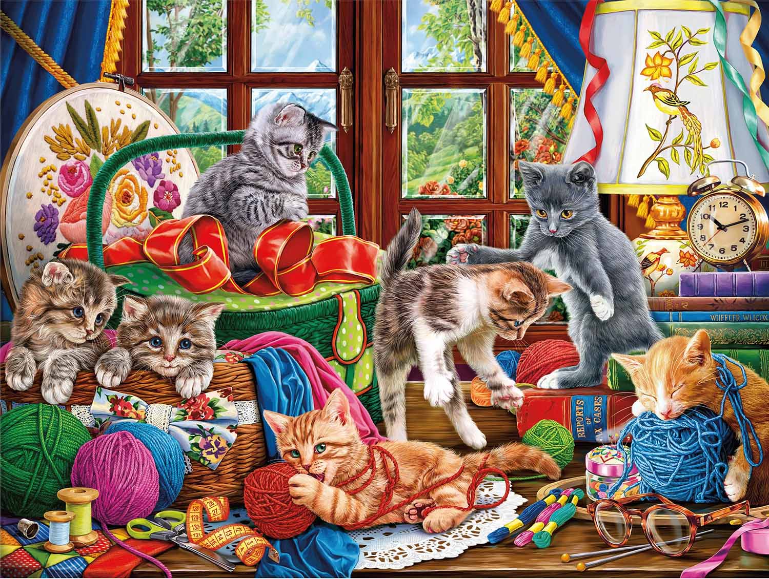 Paws Gone Wild - Cheerful Kittens Cats Jigsaw Puzzle