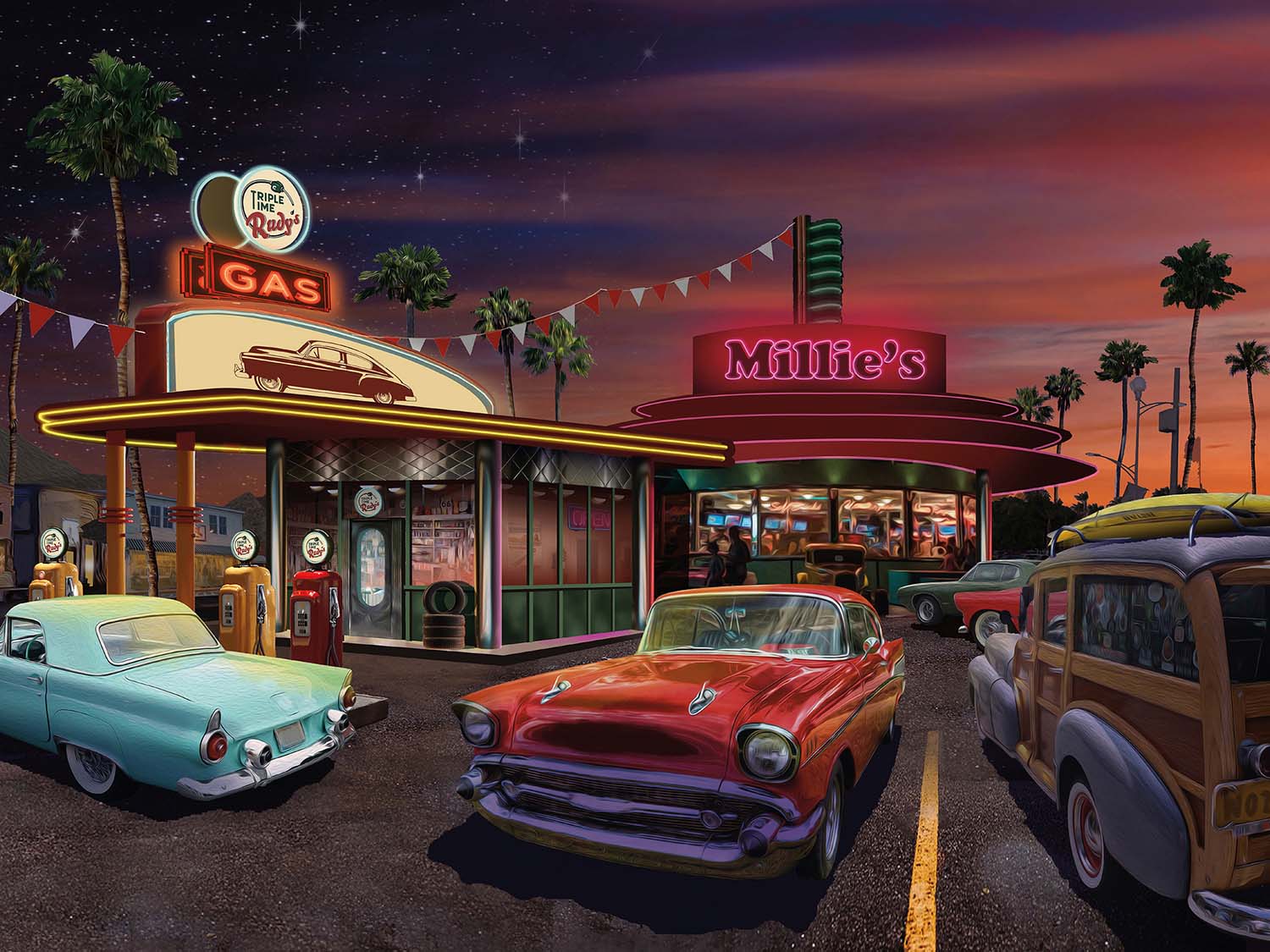 Millie's 50's Diner, 550 Pieces, Ceaco | Puzzle Warehouse