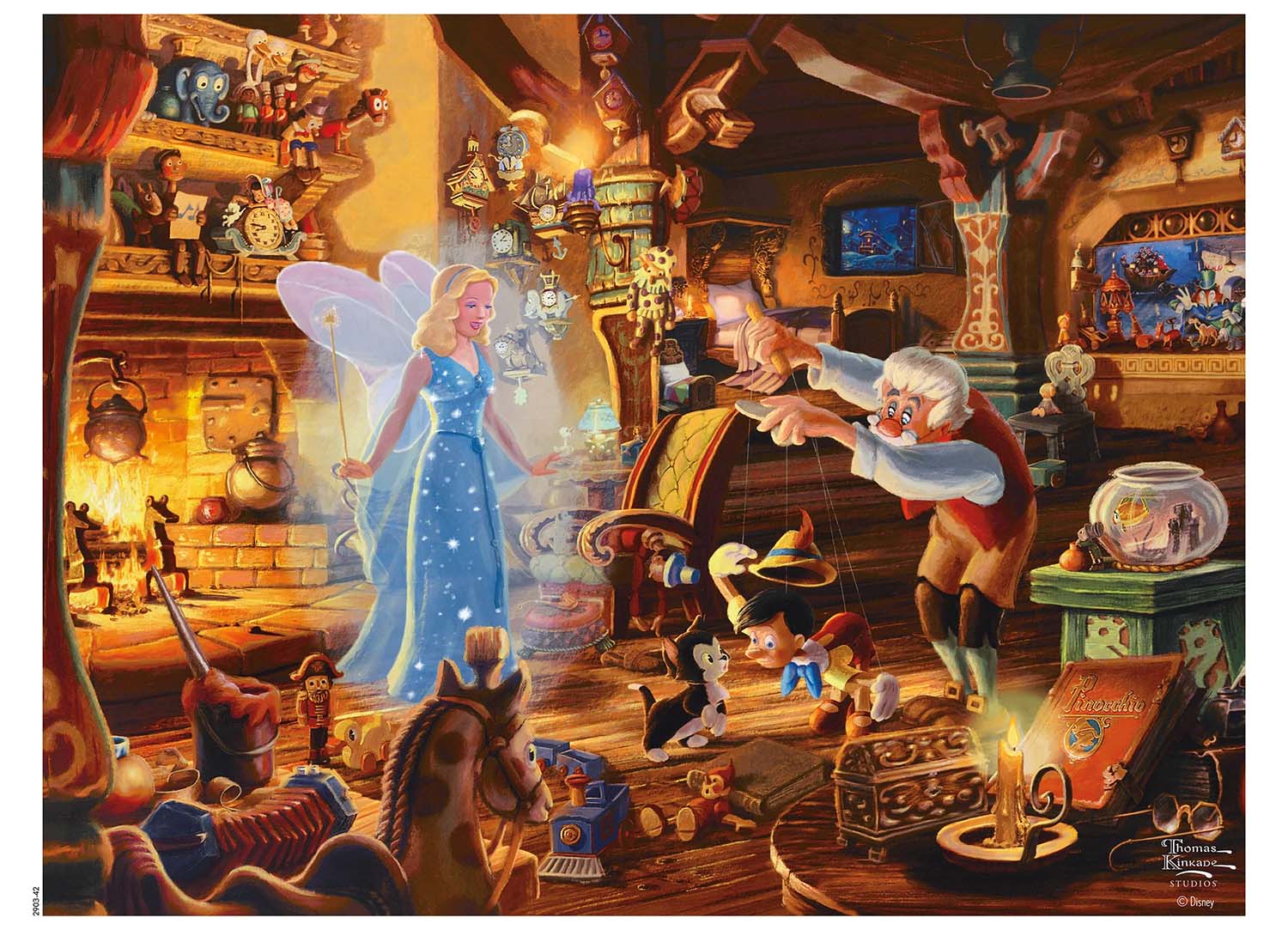 Thomas Kinkade Disney Dreams - Geppetto’s Pinocchio