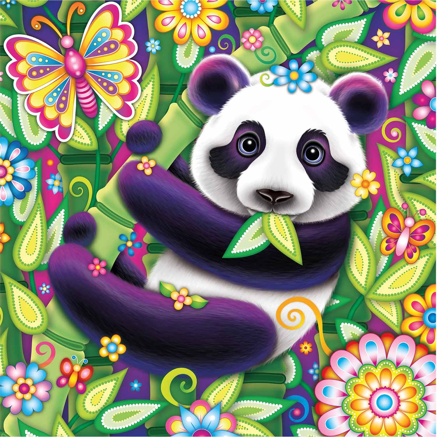 Groovy Animals - Panda Animals Jigsaw Puzzle