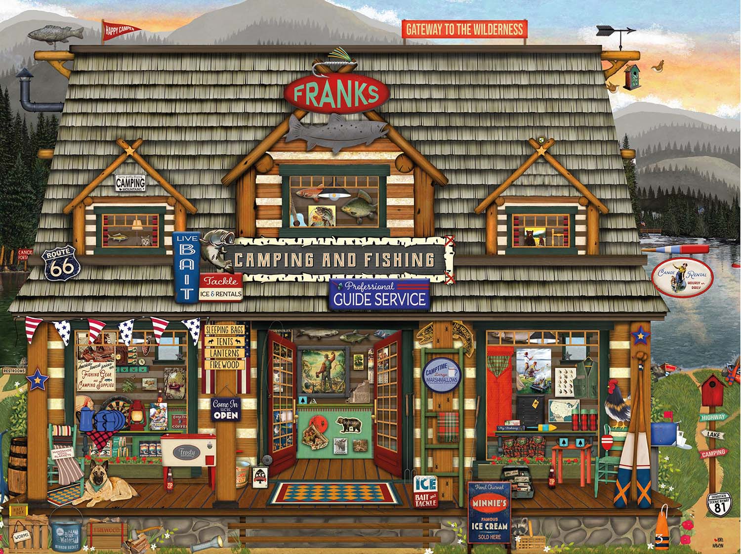Frank's Fishing Store Landscape Jigsaw Puzzle