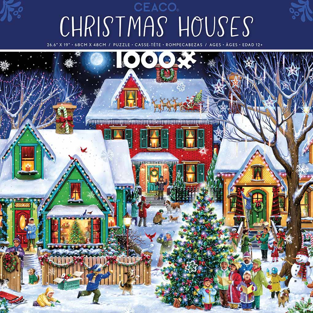 Christmas Houses, 1000 Pieces, Ceaco | Puzzle Warehouse