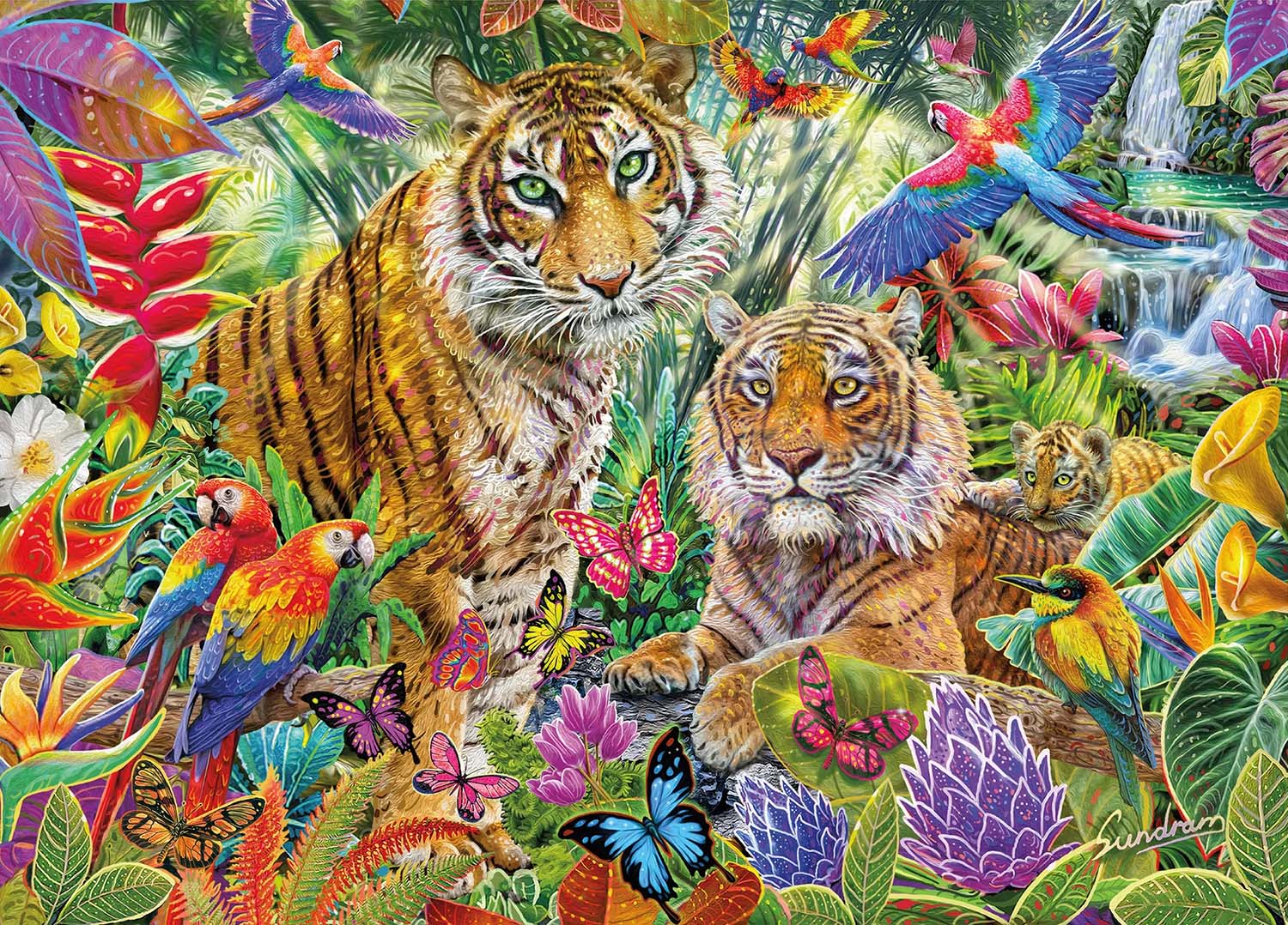 Wild - Tiger Eyes Jungle Animals Jigsaw Puzzle
