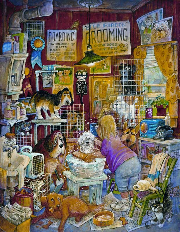 Blue Ribbon Groomer-Damaged, 1000 Pieces, SunsOut | Puzzle Warehouse