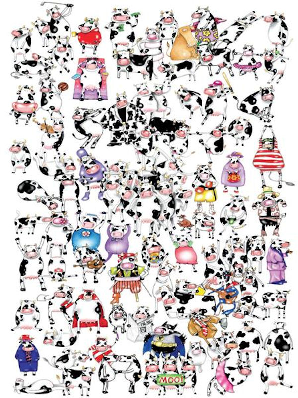 One Hundred Cows and a Chicken, 300 Pieces, Ceaco | Puzzle Warehouse