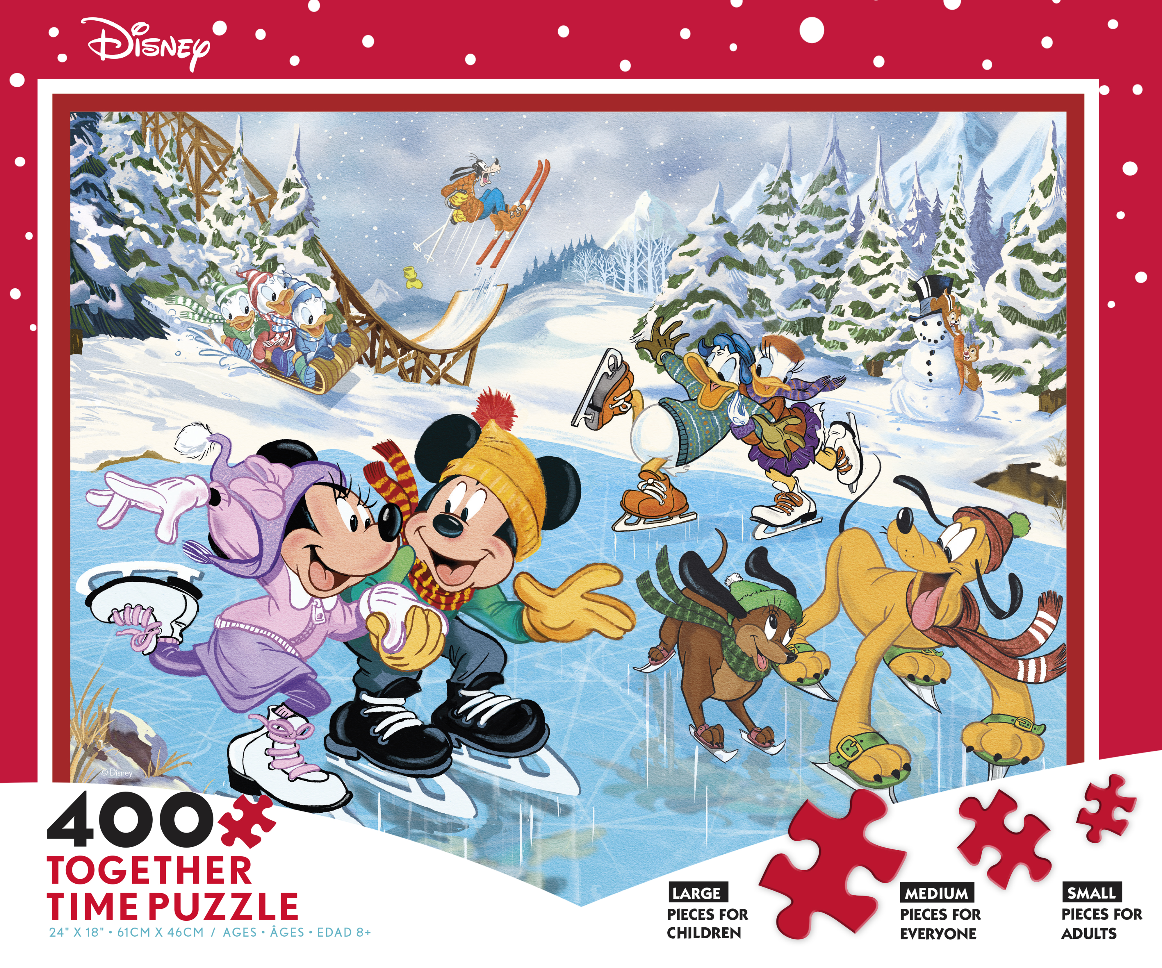Mickey & Minnie Skating Christmas Jigsaw Puzzle