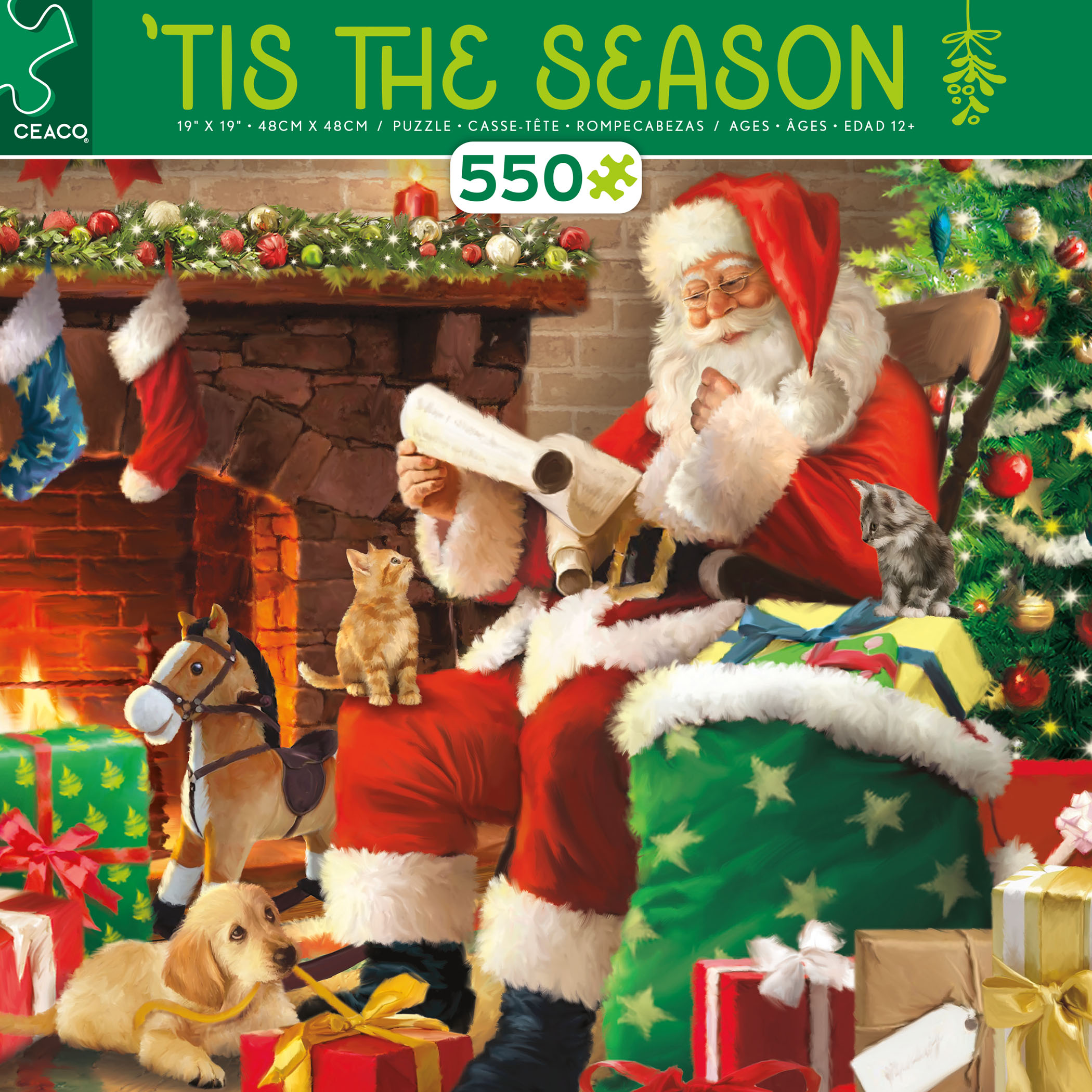 Santa's List 'Tis the Season Holiday Christmas Jigsaw Puzzle