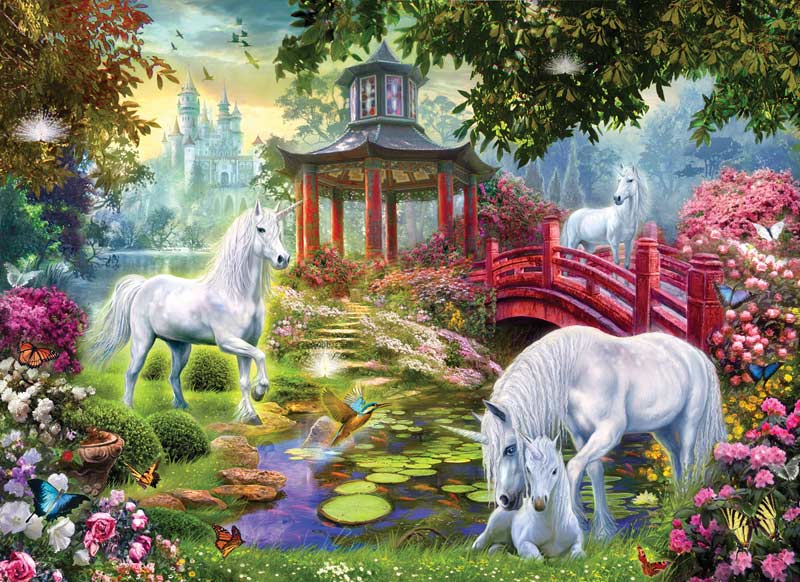 Unicorn Summer House Fantasy Jigsaw Puzzle Unicorn Summer House Fantasy Jigsaw Puzzle