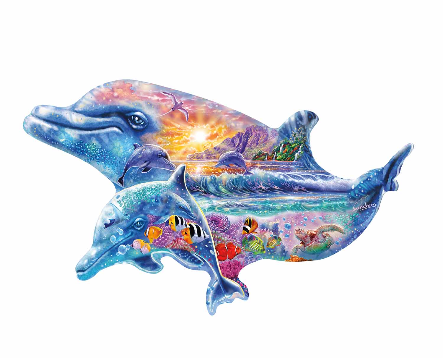 Shapes - Dolphin Sea Life Shaped Puzzle