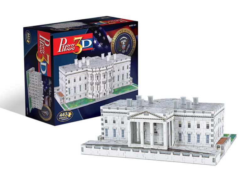 THE WHITE HOUSE   NISB NEW  74 piece Age 8+ PUZZ 3D PUZZLE Beginner 