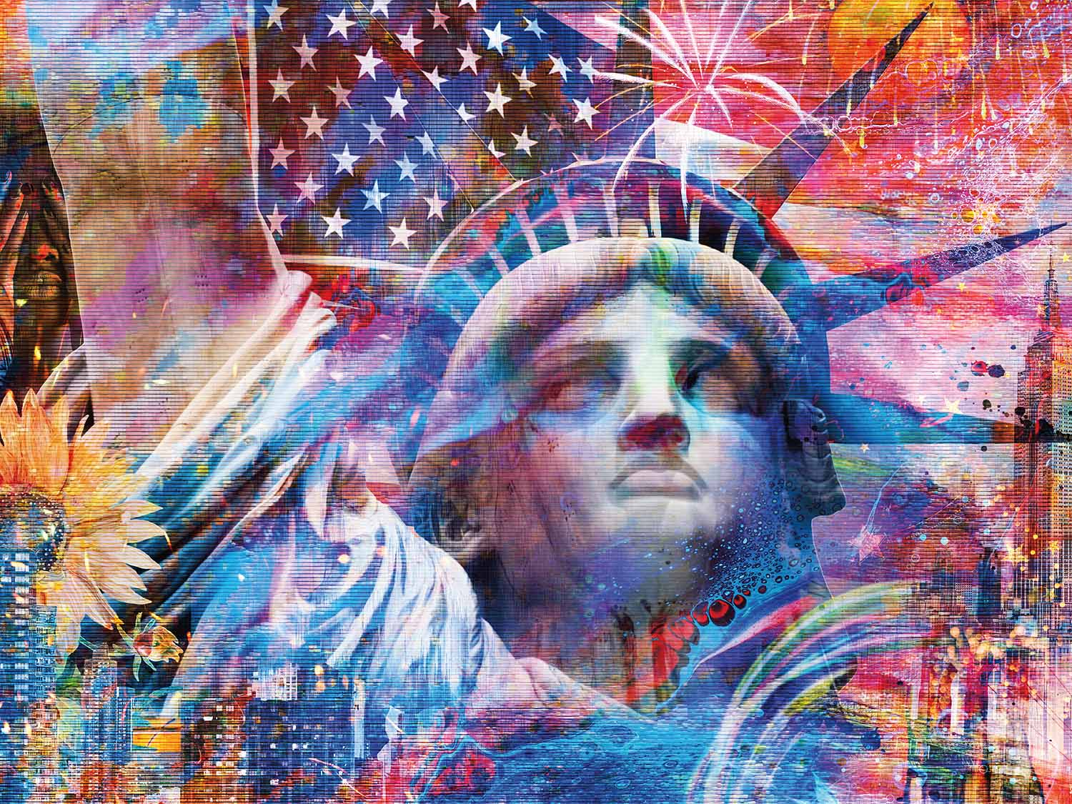 Land of the Free - Stars and Stripes Patriotic Jigsaw Puzzle
