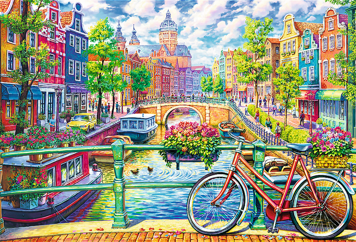 Amsterdam Canal - Scratch and Dent Amsterdam Jigsaw Puzzle