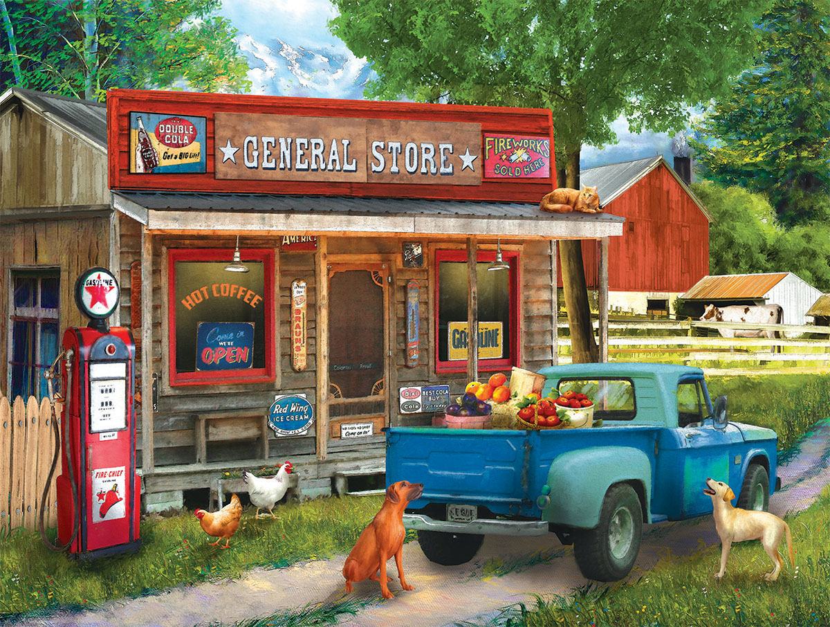A Stop at the Store - Scratch and Dent Dogs Jigsaw Puzzle