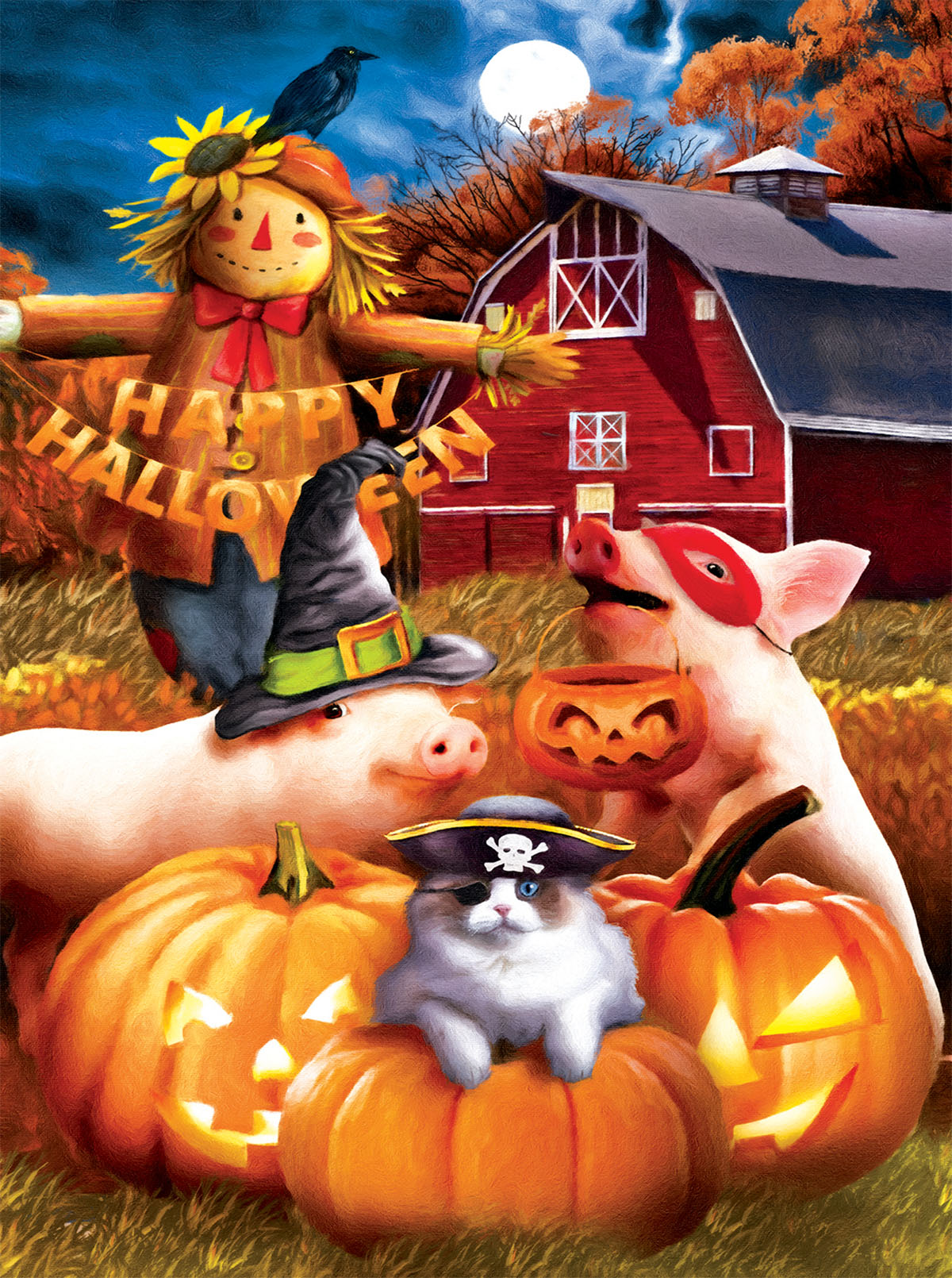 Happy Halloween Farm Animals Jigsaw Puzzle
