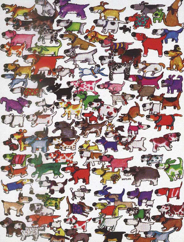 One Hundred Dogs and a Cat, 750 Pieces 