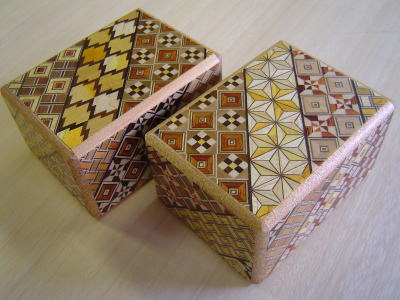 Japanese Puzzle Box - 3 Sun 12 Step Koyosegi Pattern, Creative ...