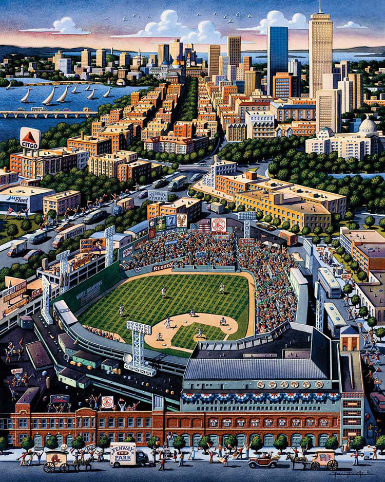 Vintage Fenway Park - Boston Jigsaw Puzzle