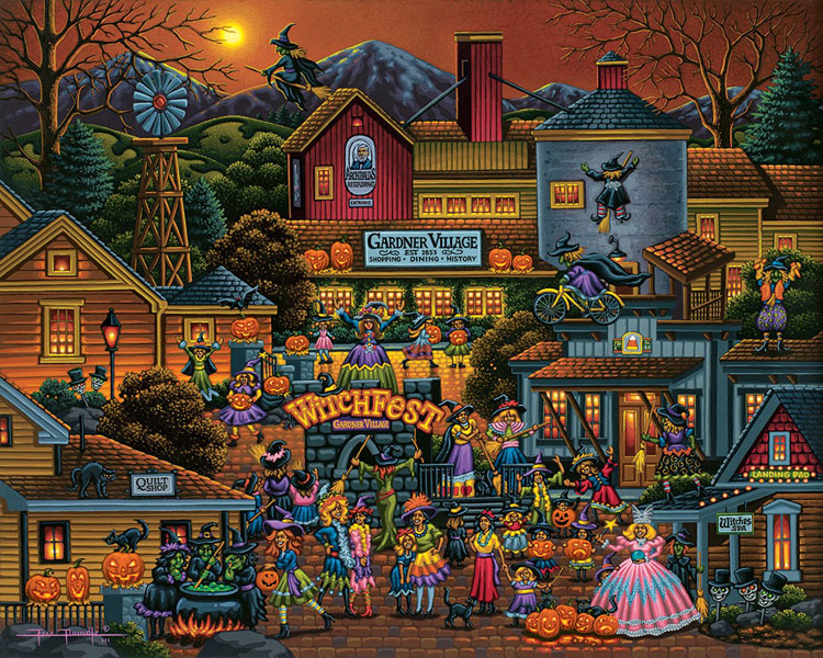 Gardner Village Witchfest Halloween Jigsaw Puzzle