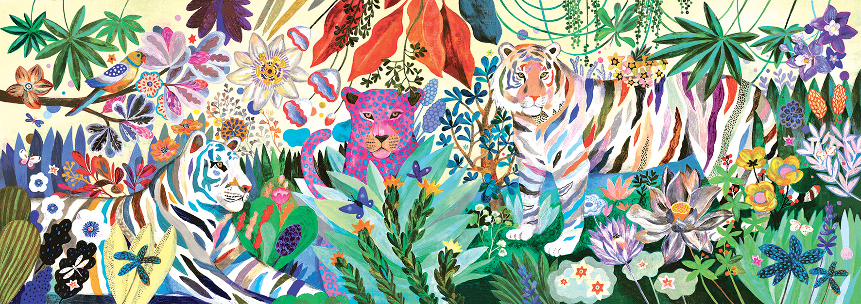 Rainbow Tigers Jungle Animals Jigsaw Puzzle