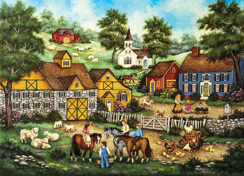 Barnyard Meeting, 500 Pieces, MasterPieces | Puzzle Warehouse