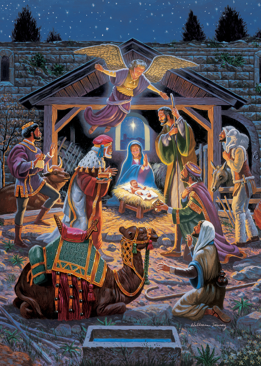Holy Night (Holiday Glitter) Religious Glitter / Shimmer / Foil Puzzles