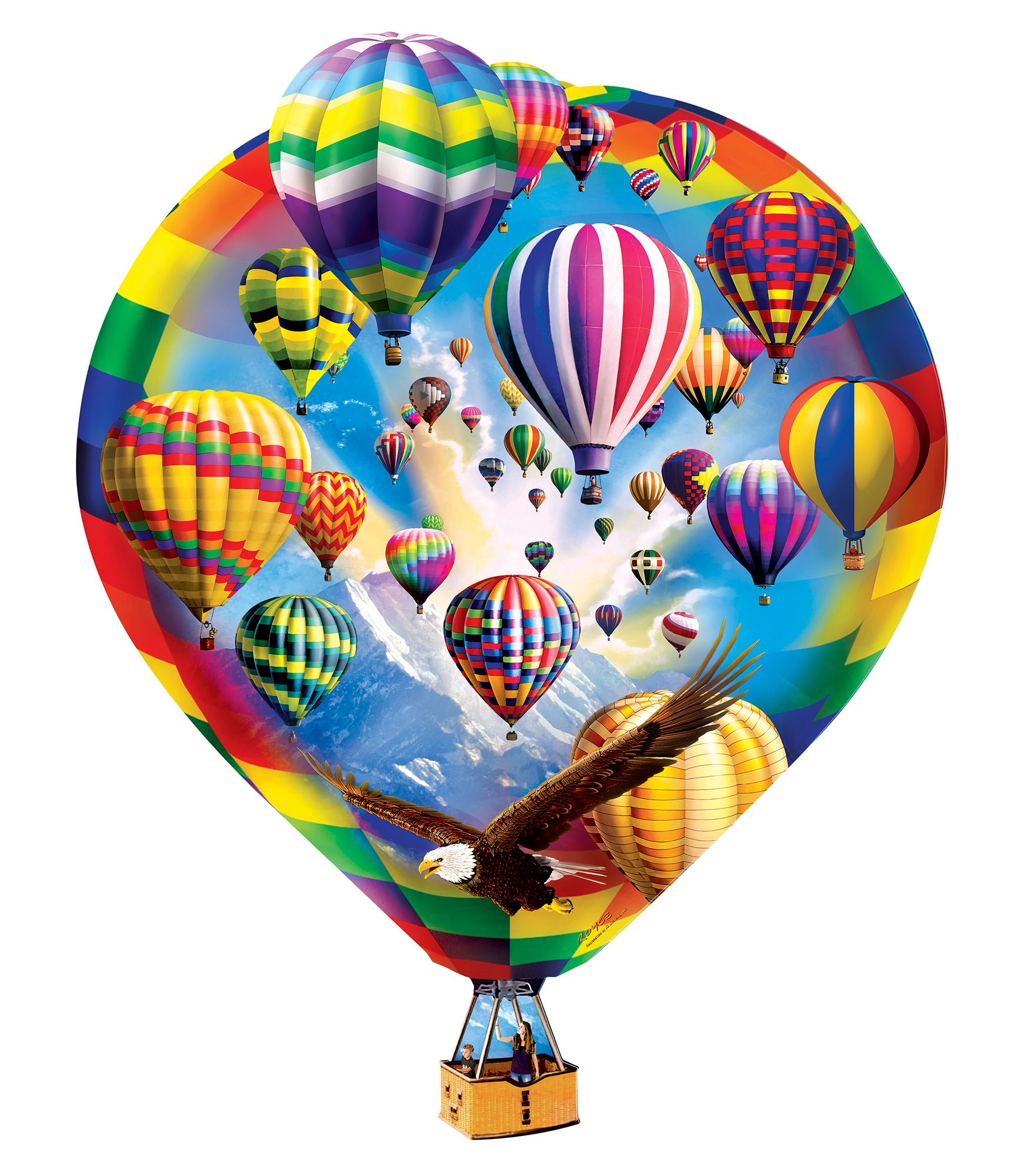 Hot Air Balloons Hot Air Balloon Shaped Puzzle