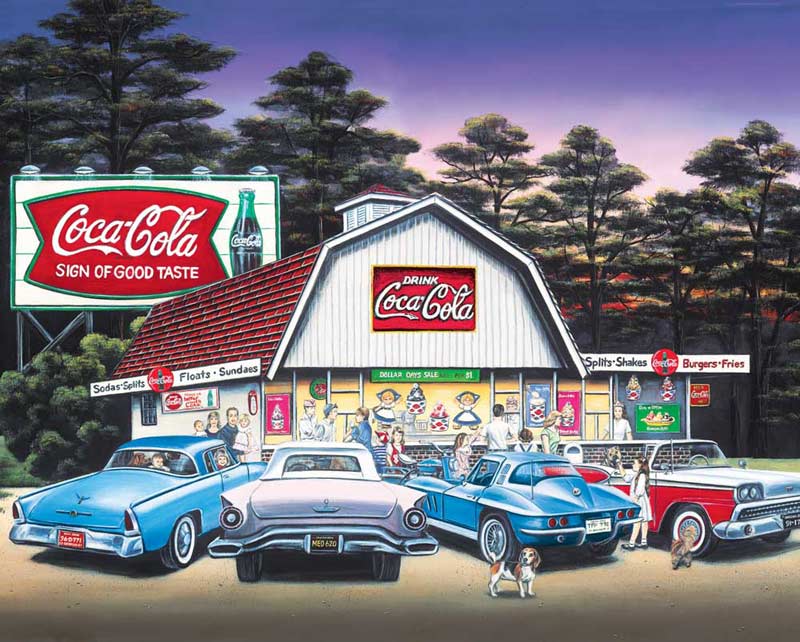 Night on the Town (Coca-Cola) Nostalgic & Retro Jigsaw Puzzle