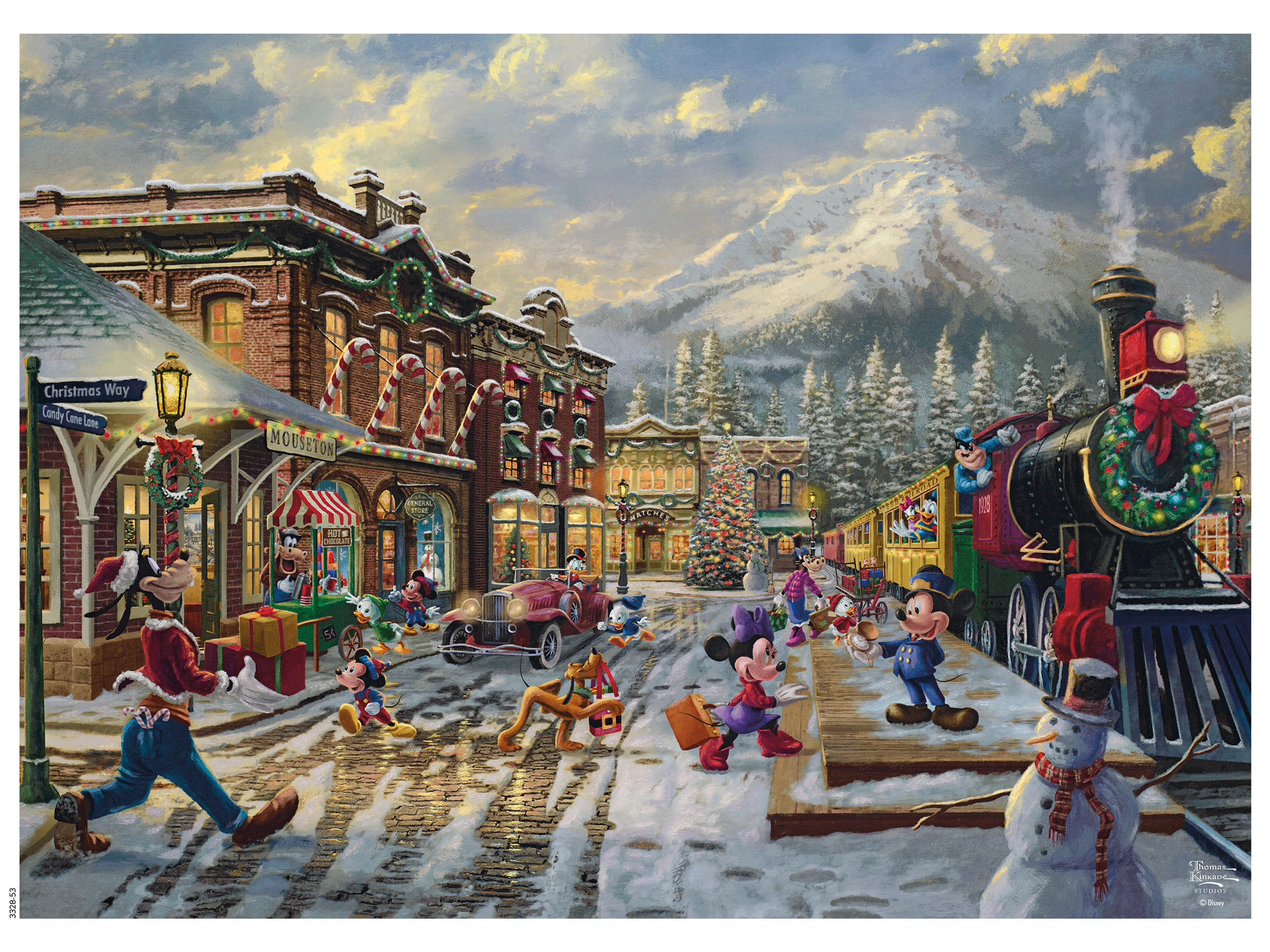 Candy Cane Express, Thomas Kinkade Holiday Christmas Jigsaw Puzzle