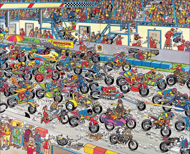 Crowd Pleasers - Motorcycle Race Jigsaw Puzzle | PuzzleWarehouse.com