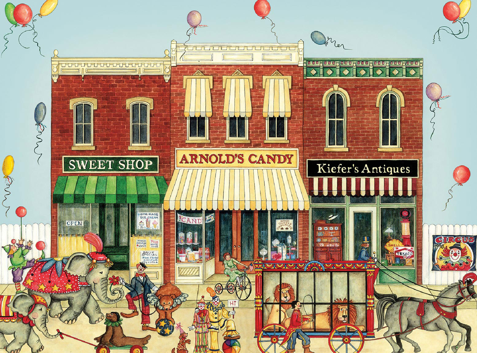 Circus Parade (Ellen Stouffer) - Scratch and Dent Animals Jigsaw Puzzle