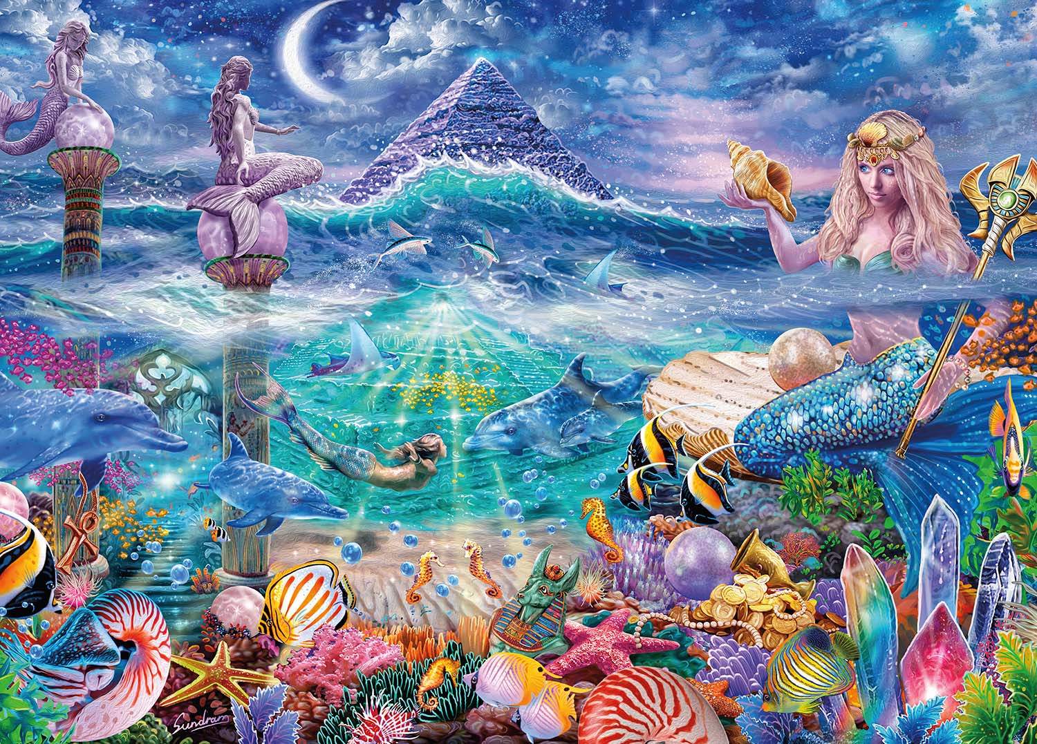 Ocean Magic - Mermaid Sanctuary Sea Life Jigsaw Puzzle