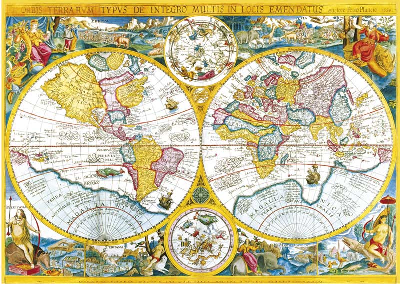 6000 pièces - antique nautical map Clementoni