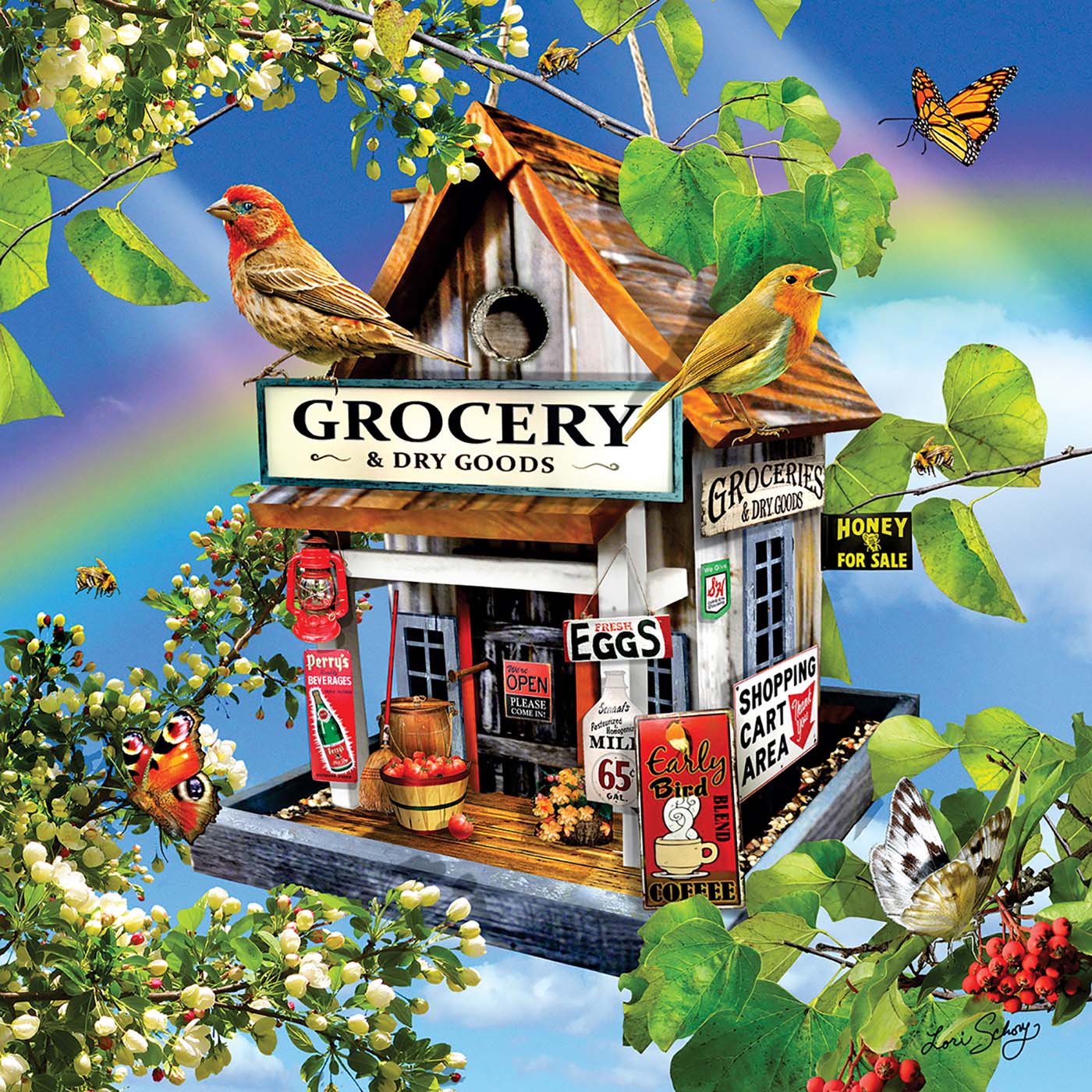 Grocery and Dry Goods Birds Jigsaw Puzzle