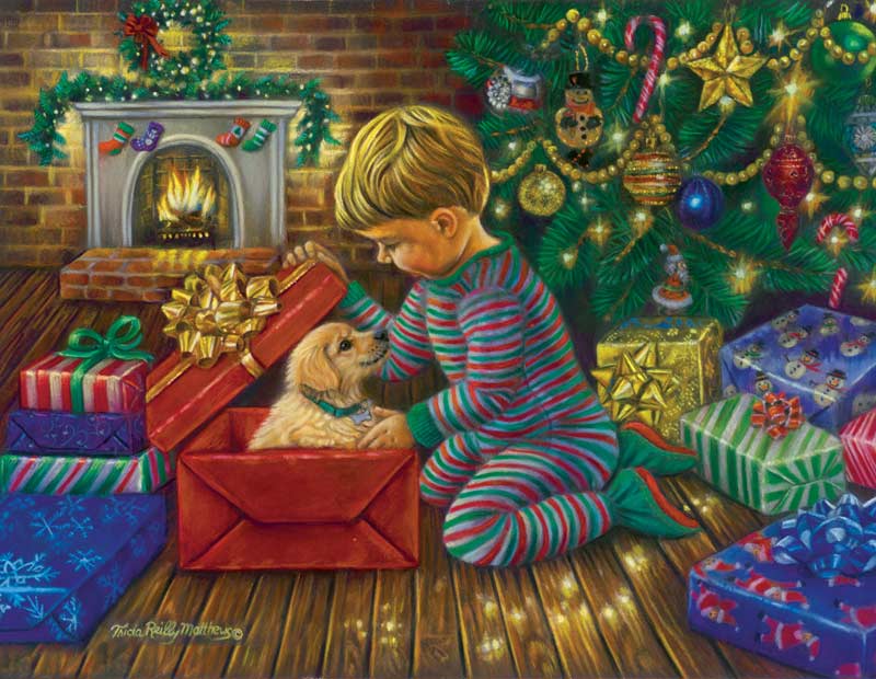 A Golden Christmas, 1000 Pieces, SunsOut | Puzzle Warehouse