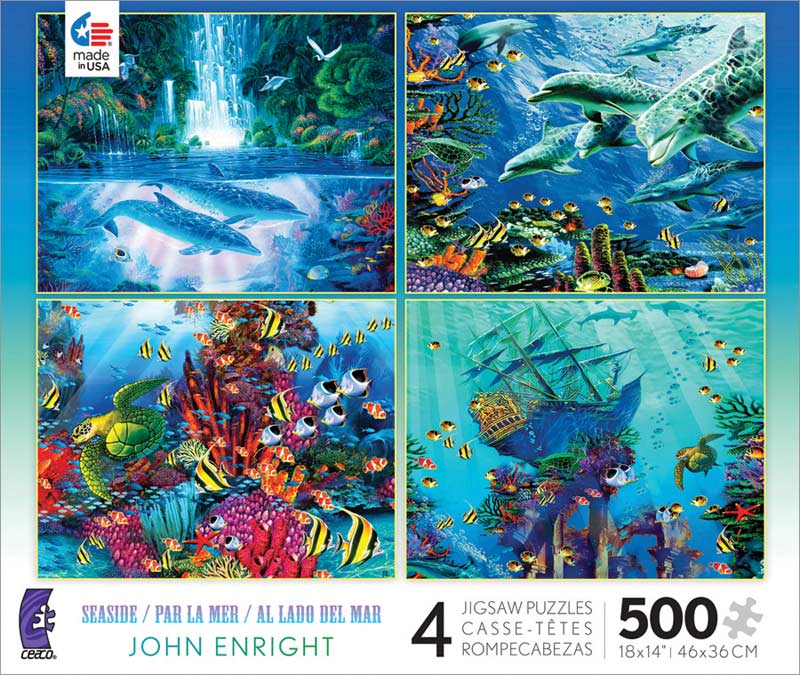 2 4 Ceaco 10-in-1 Multi-Pack Seaside Jigsaw Puzzle 100/ 300/ 500 pieces 4 