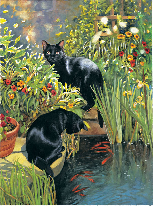 Riley and Diana Cats Jigsaw Puzzle